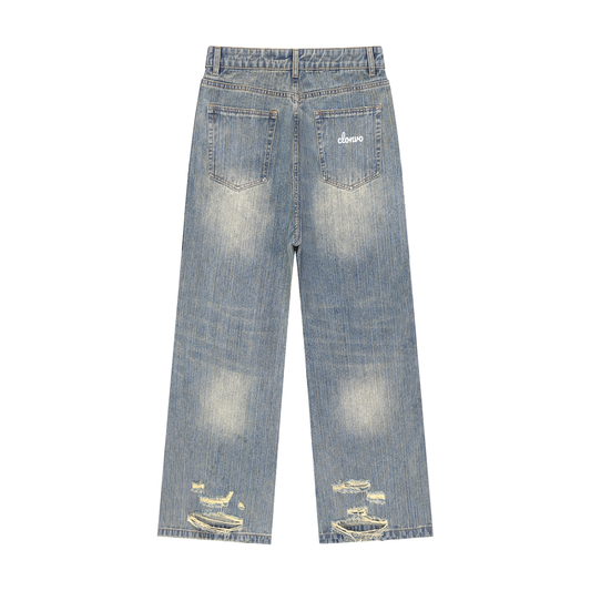 CLONVO Straight Fit Jeans